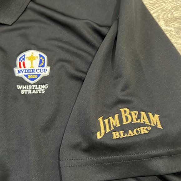 Adidas Golf Polo Shit with award winning Jim Beam Black Whiskey! - Picture 2 of 4
